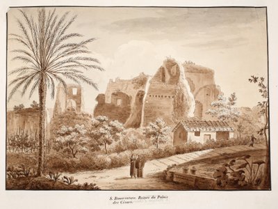 San Bonaventura and the Ruins of the Palace of the Caesars, 1833 by Agostino Tofanelli